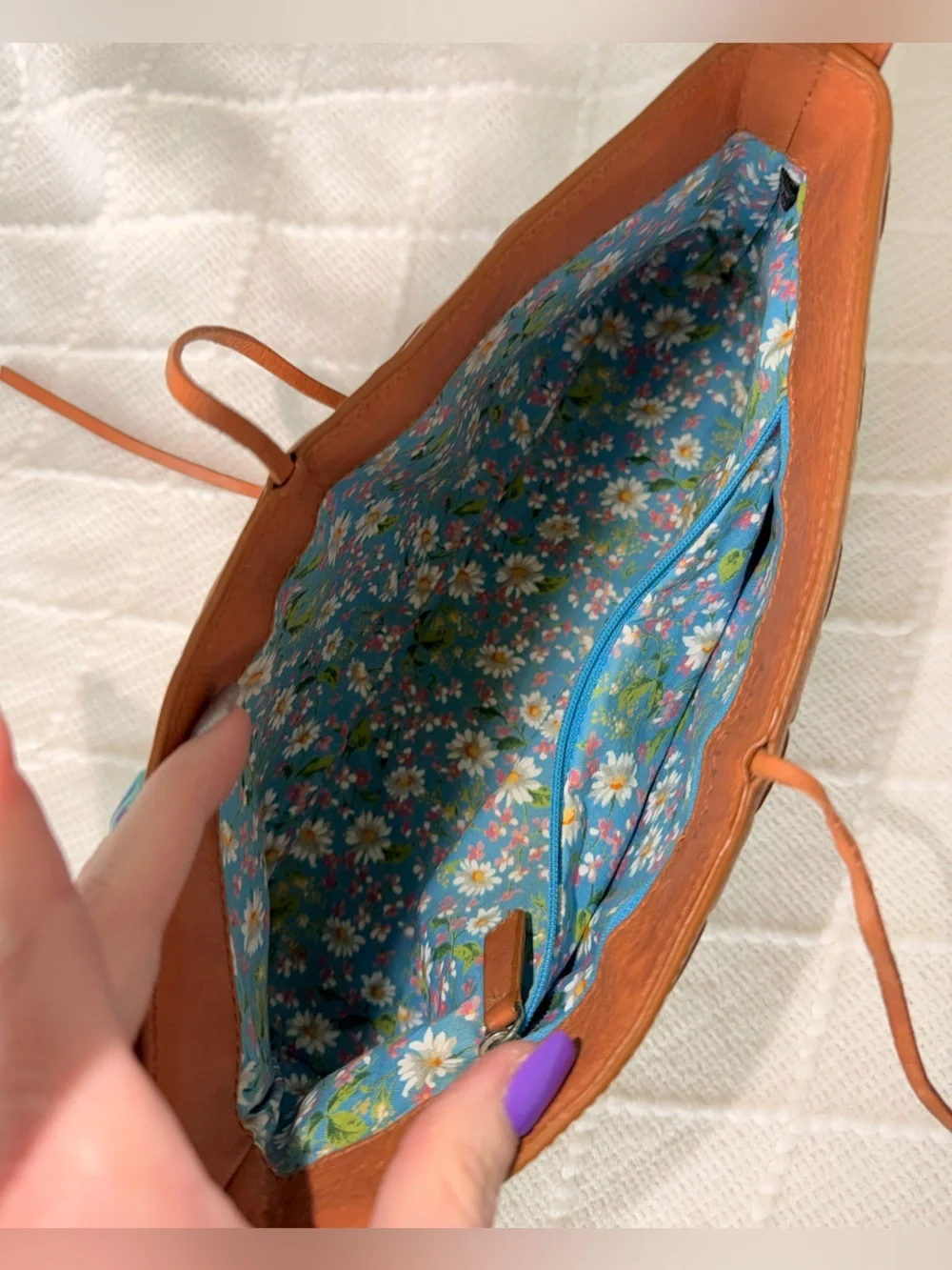 Vintage Y2K Cole Haan Straw Leather Shoulder Bag